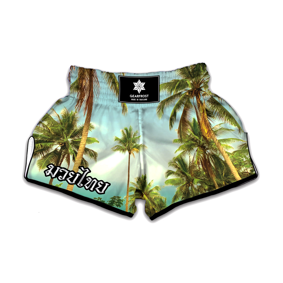 Coconut Tree Print Muay Thai Boxing Shorts