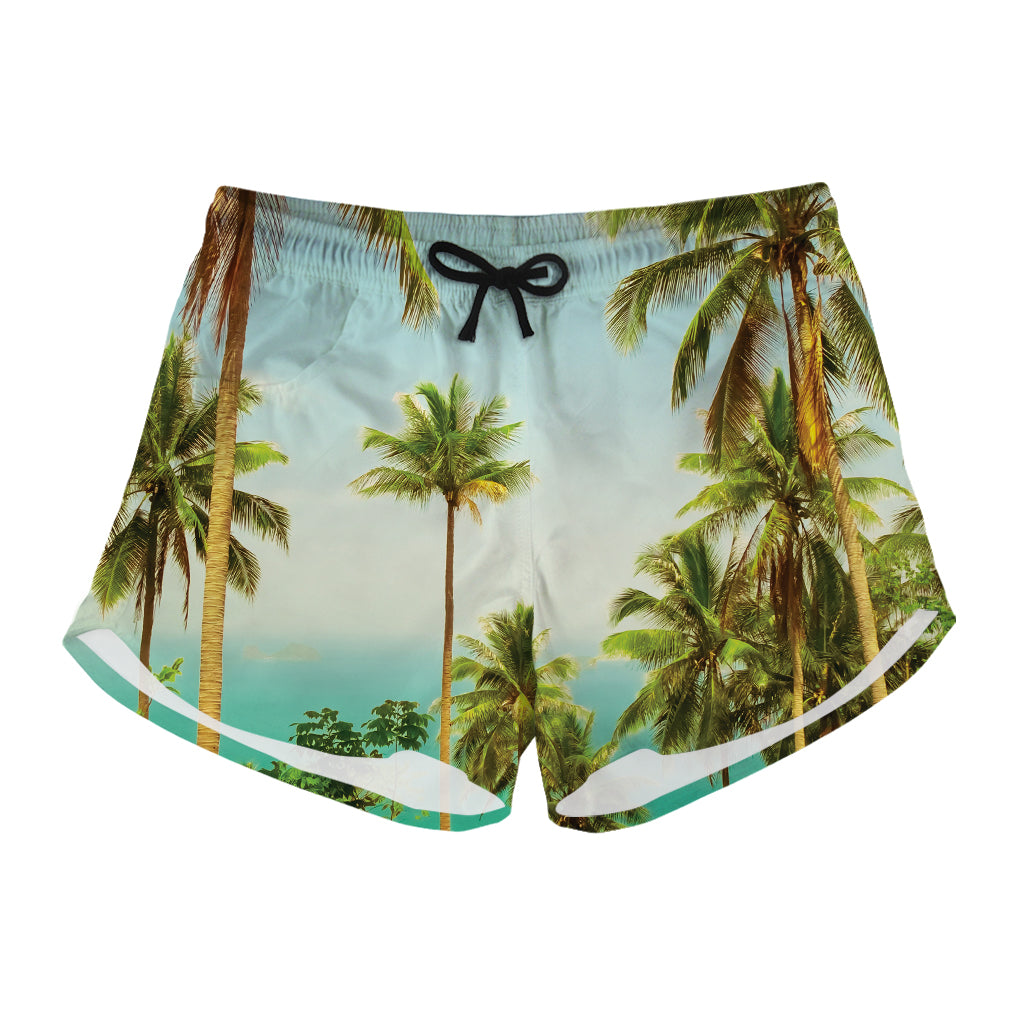 Coconut Tree Print Women's Shorts