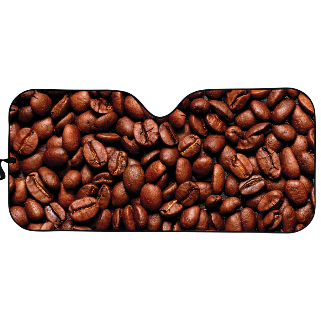 Coffee Beans Print Car Sun Shade