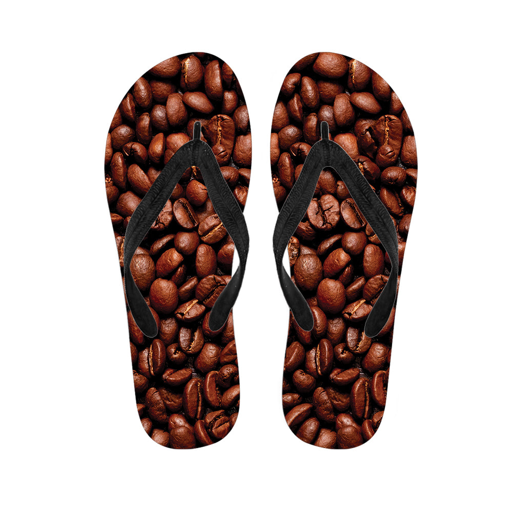 Coffee Beans Print Flip Flops