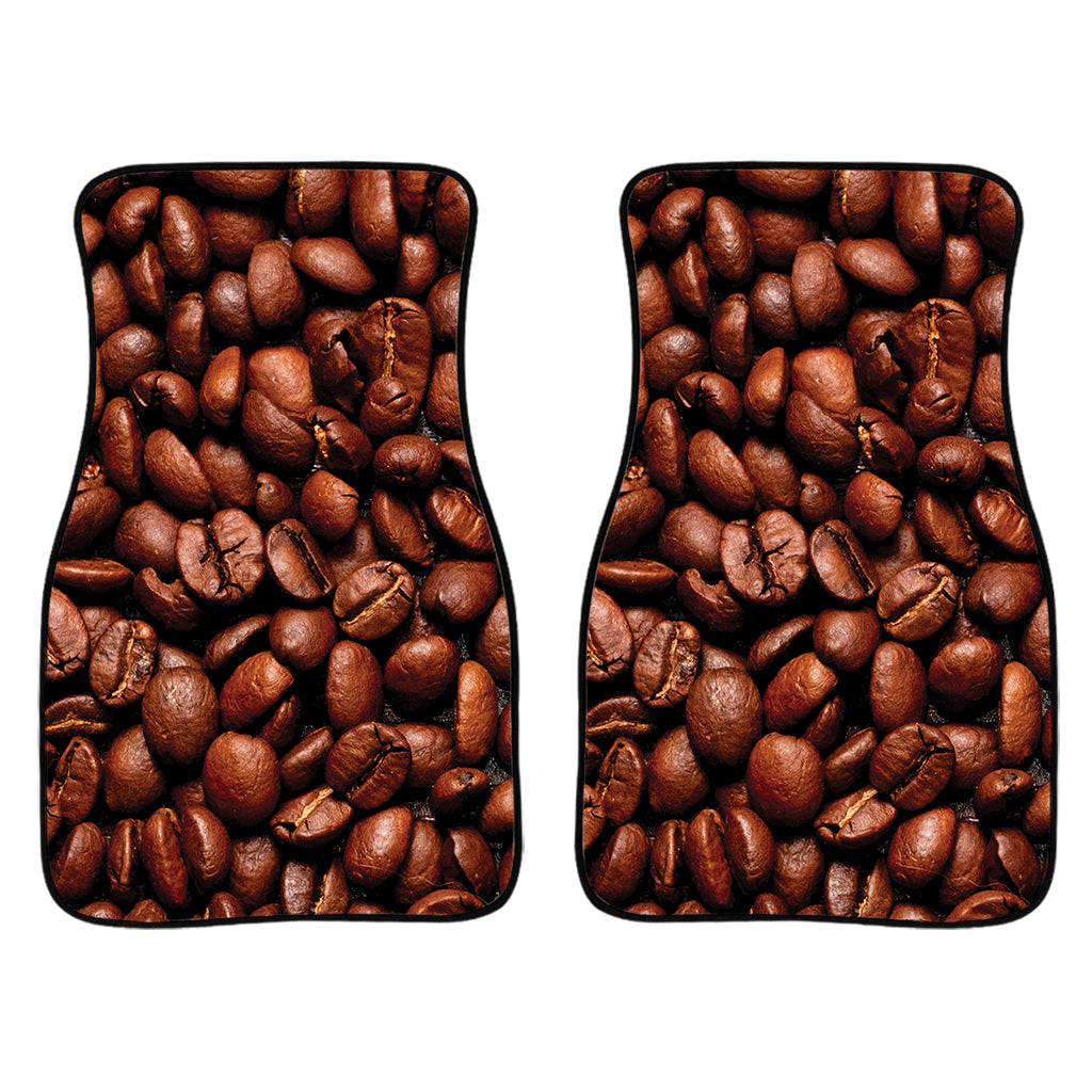 Coffee Beans Print Front Car Floor Mats