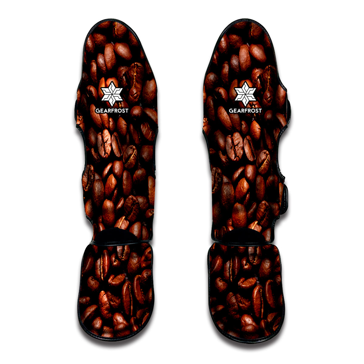 Coffee Beans Print Muay Thai Shin Guards