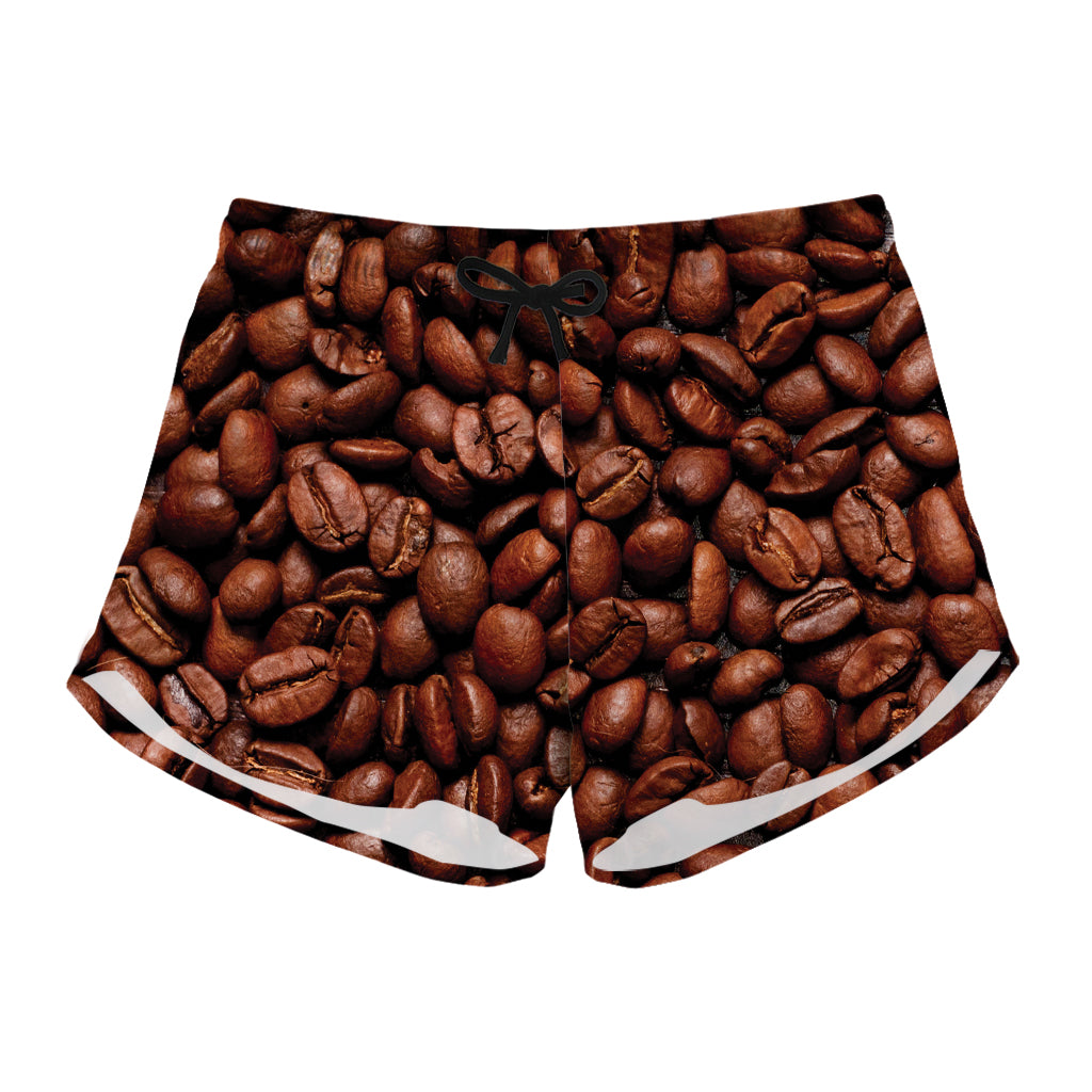 Coffee Beans Print Women's Shorts