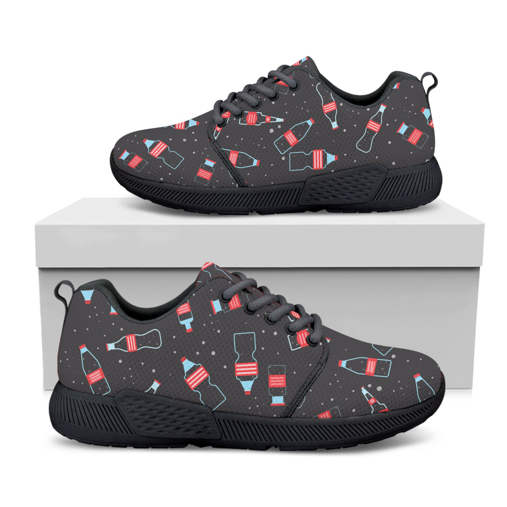 Cola Bottle Pattern Print Black Athletic Shoes