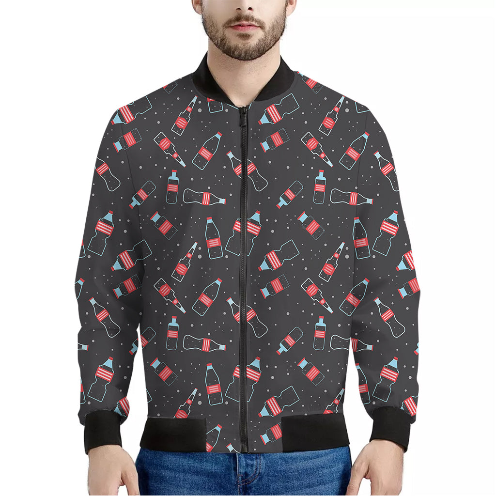 Cola Bottle Pattern Print Men's Bomber Jacket