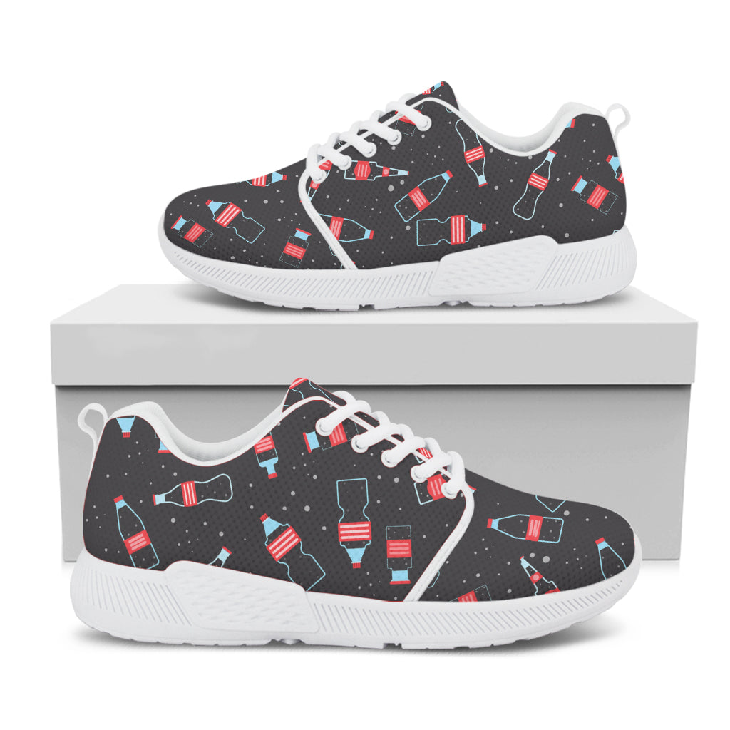 Cola Bottle Pattern Print White Athletic Shoes