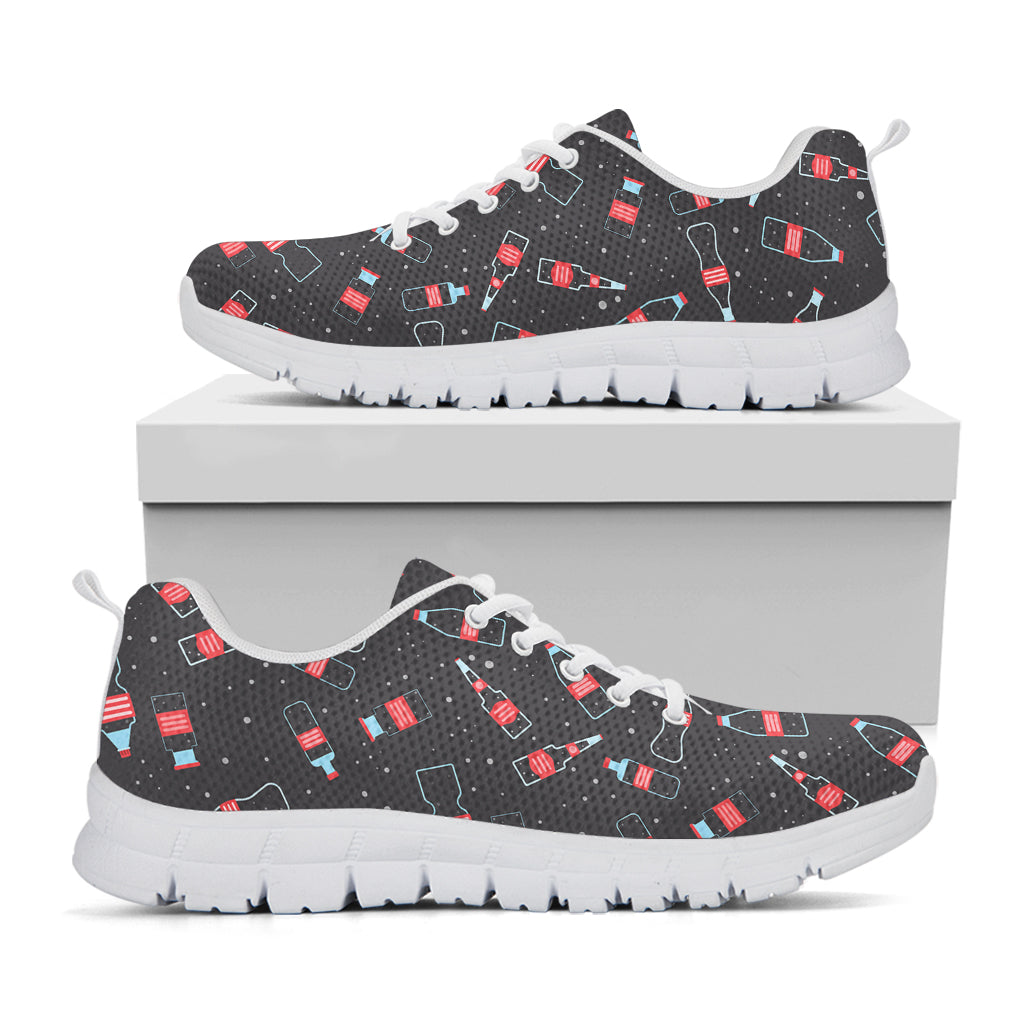 Cola Bottle Pattern Print White Sneakers