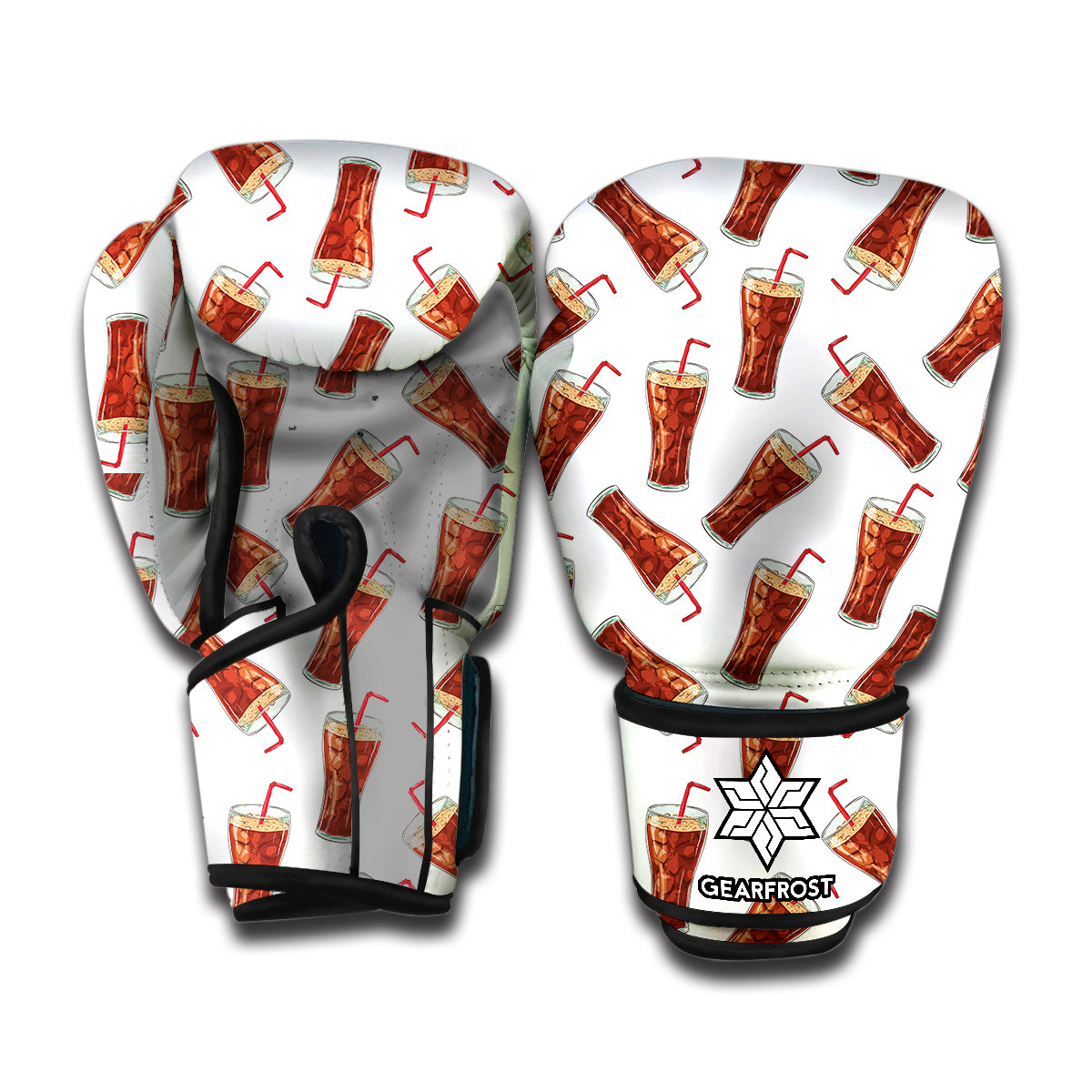 Cola Pattern Print Boxing Gloves