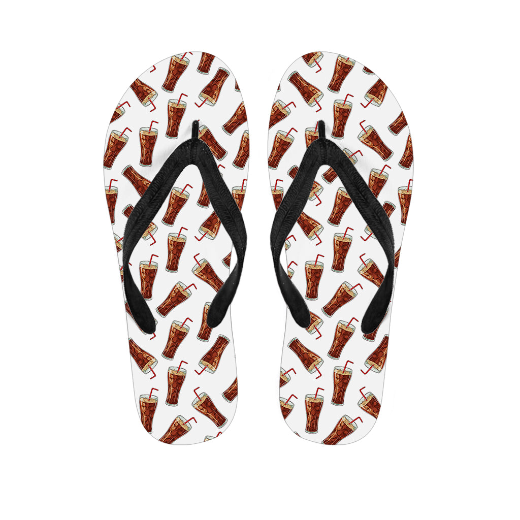 Cola Pattern Print Flip Flops