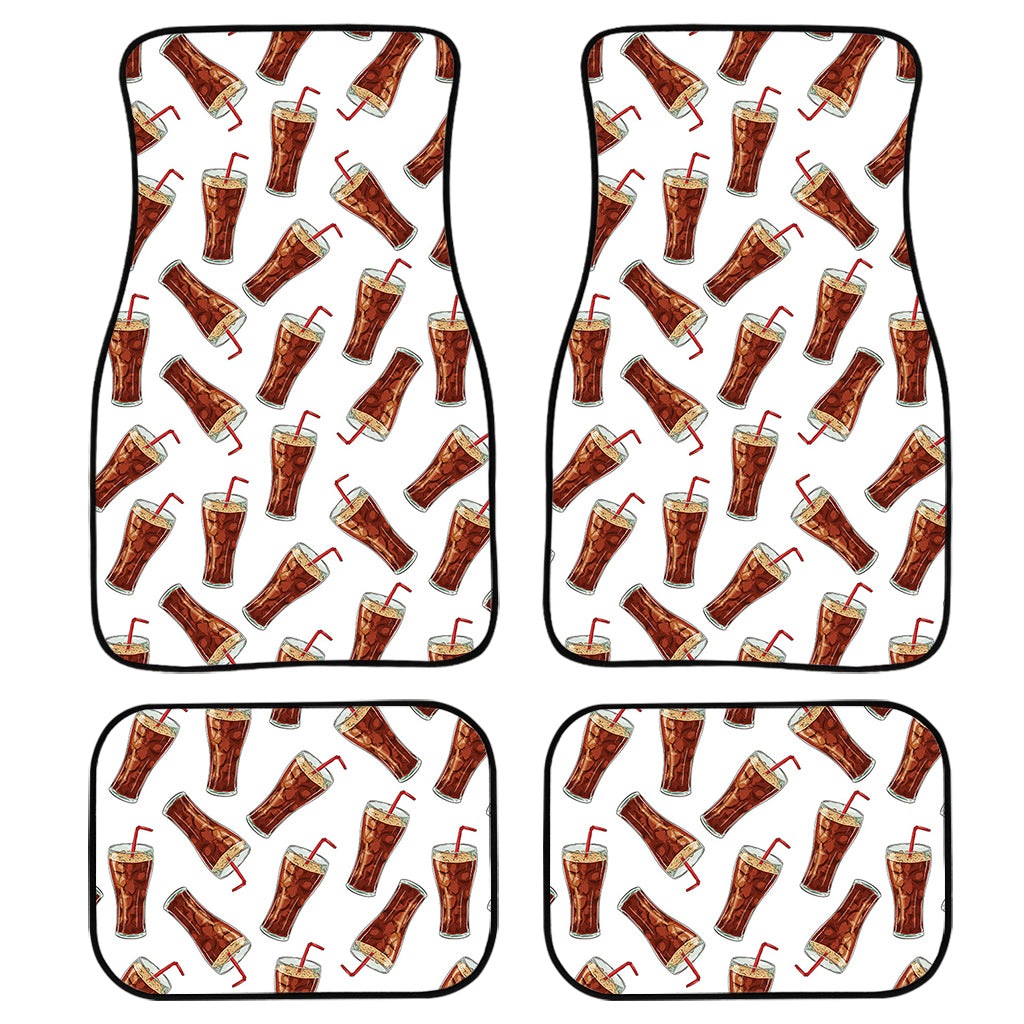 Cola Pattern Print Front and Back Car Floor Mats