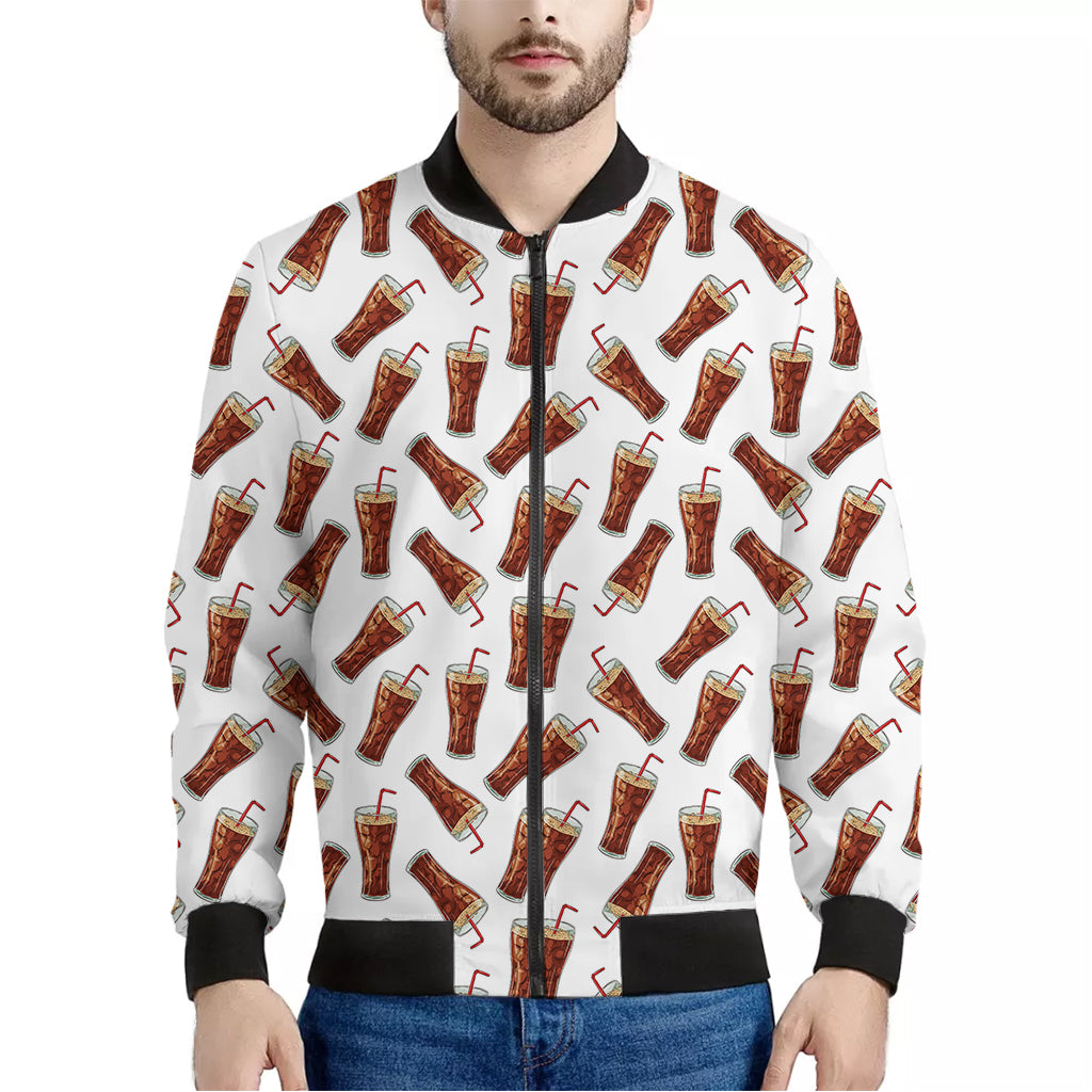 Cola Pattern Print Men's Bomber Jacket