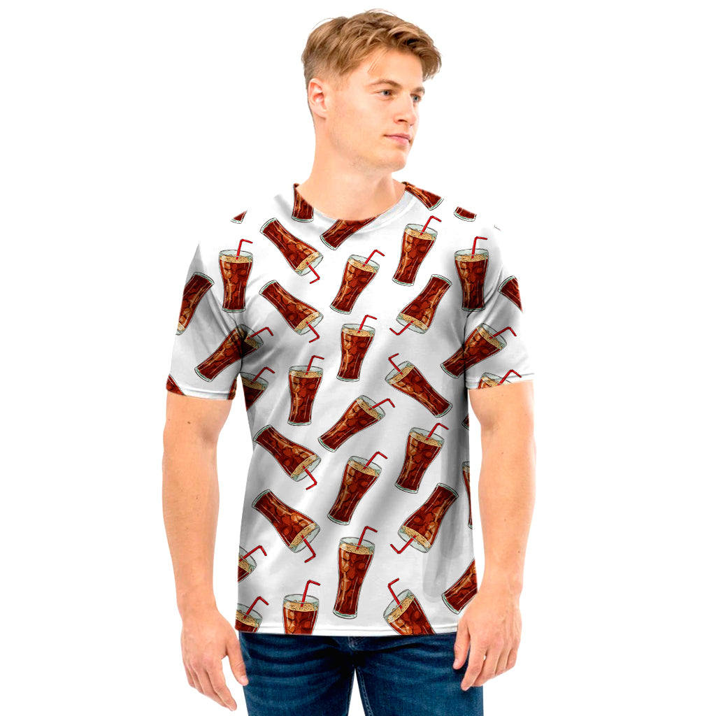 Cola Pattern Print Men's T-Shirt