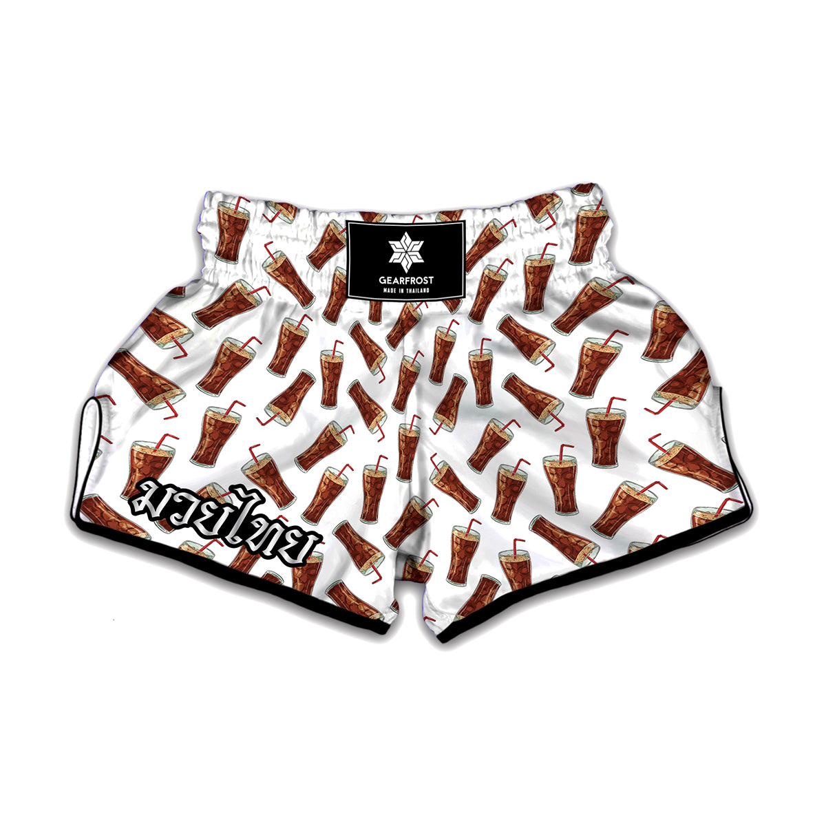 Cola Pattern Print Muay Thai Boxing Shorts