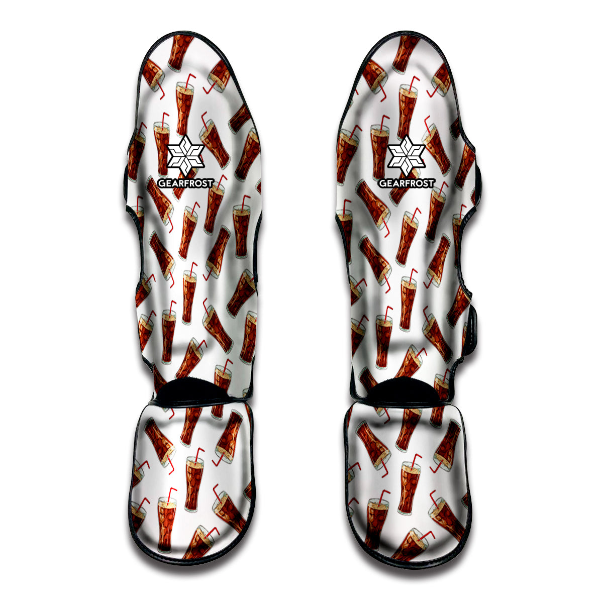 Cola Pattern Print Muay Thai Shin Guards