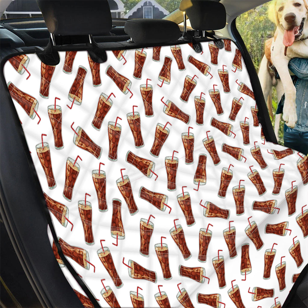 Cola Pattern Print Pet Car Back Seat Cover