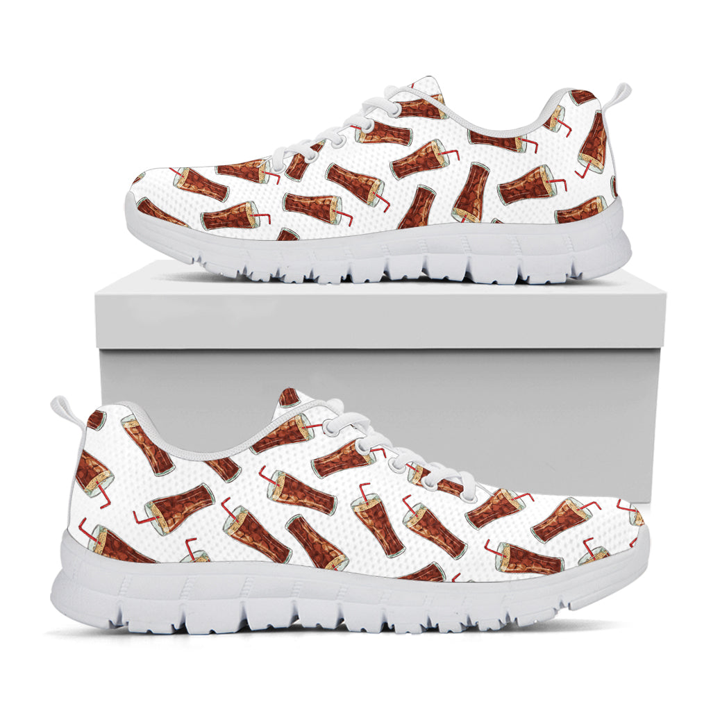 Cola Pattern Print White Sneakers