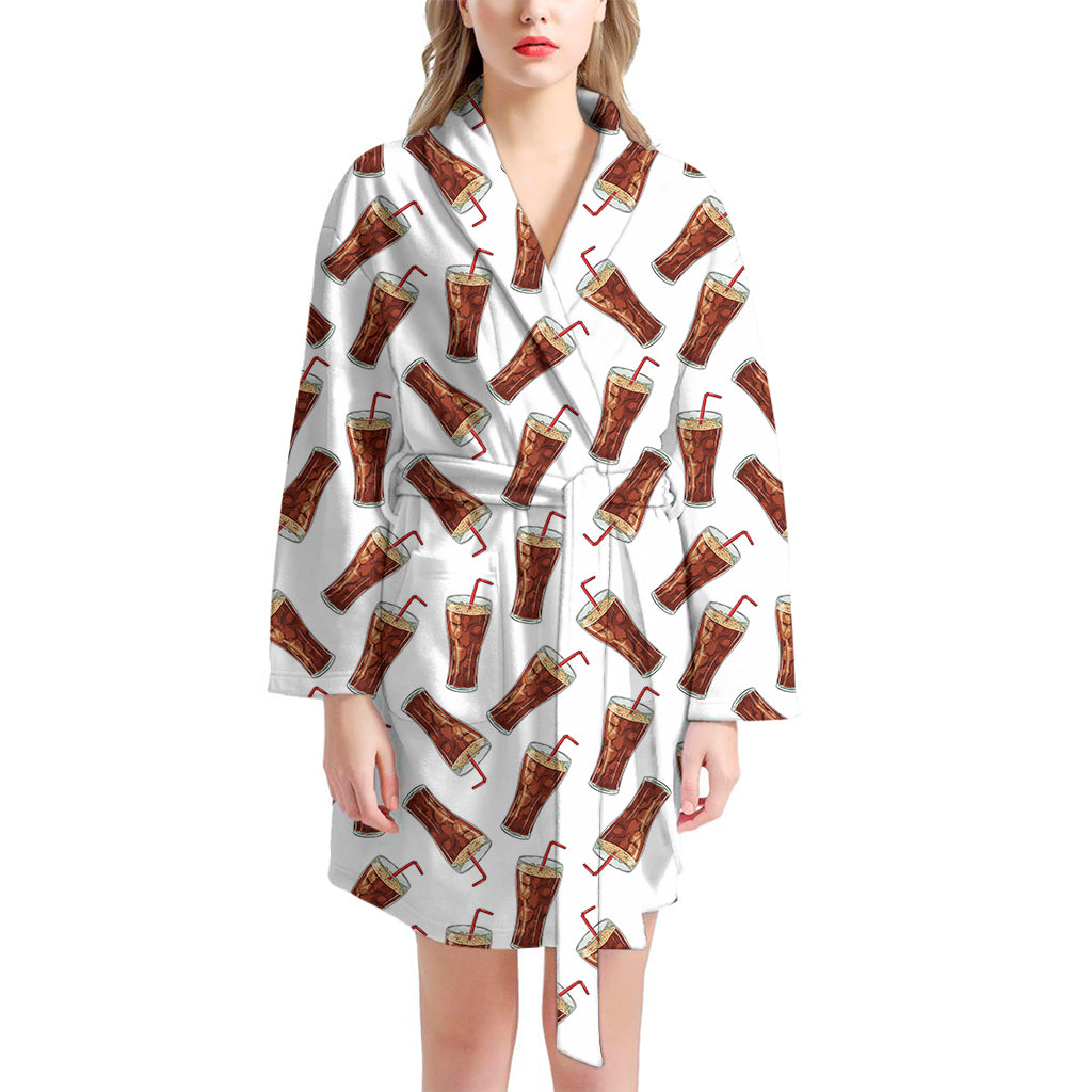 Cola Pattern Print Women's Bathrobe