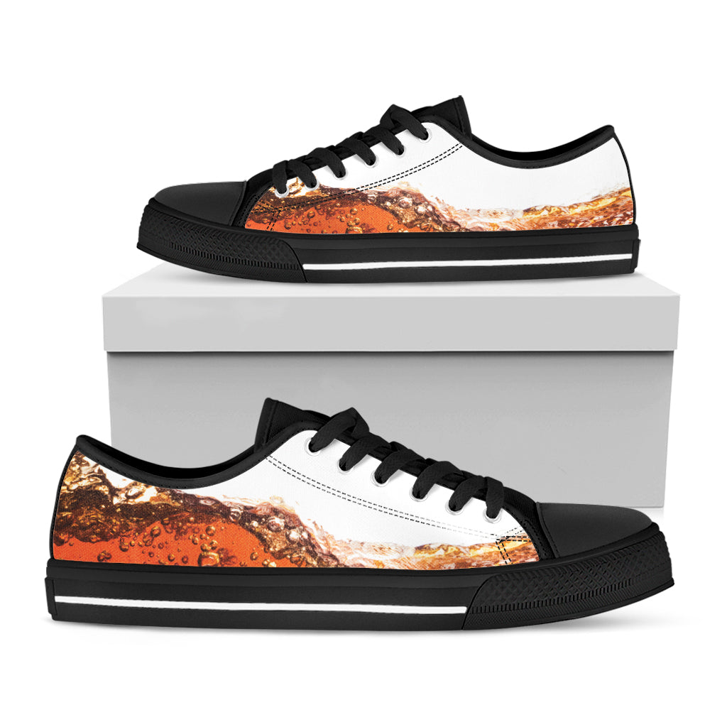 Cola Print Black Low Top Shoes