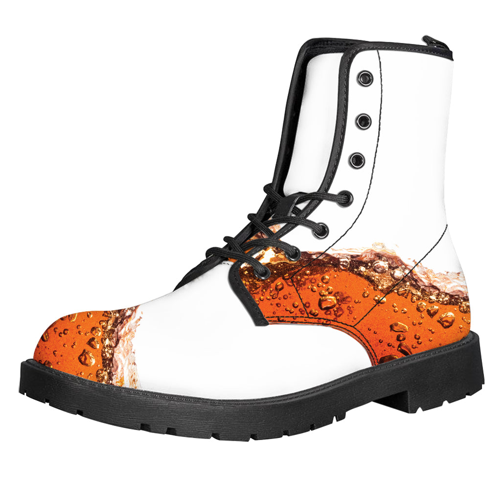 Cola Print Leather Boots