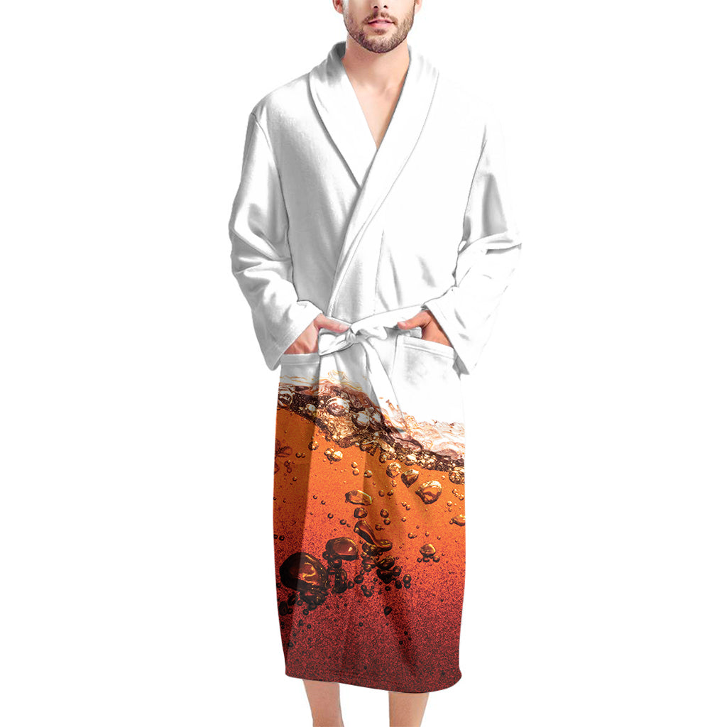 Cola Print Men's Bathrobe