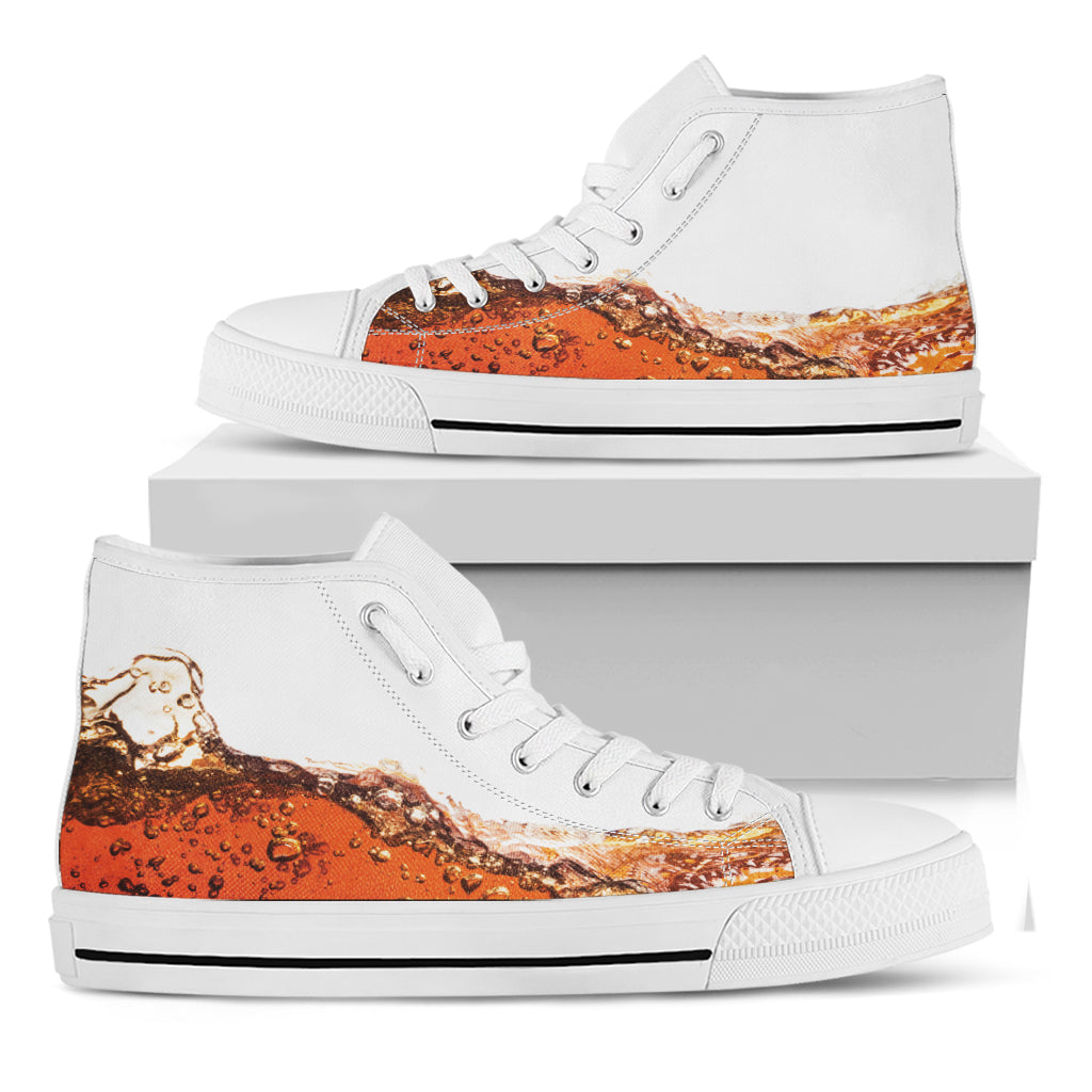 Cola Print White High Top Shoes