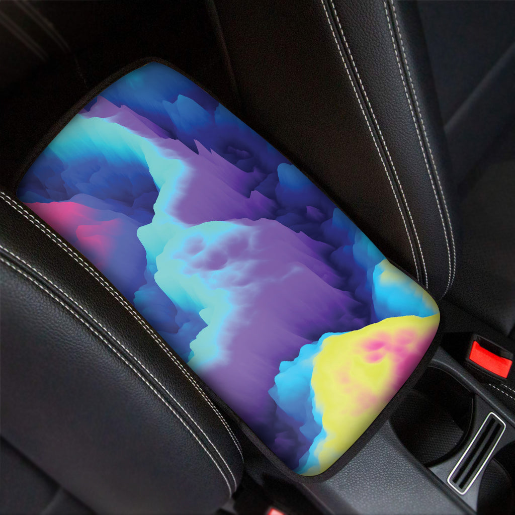 Coloful Cloud Print Car Center Console Cover