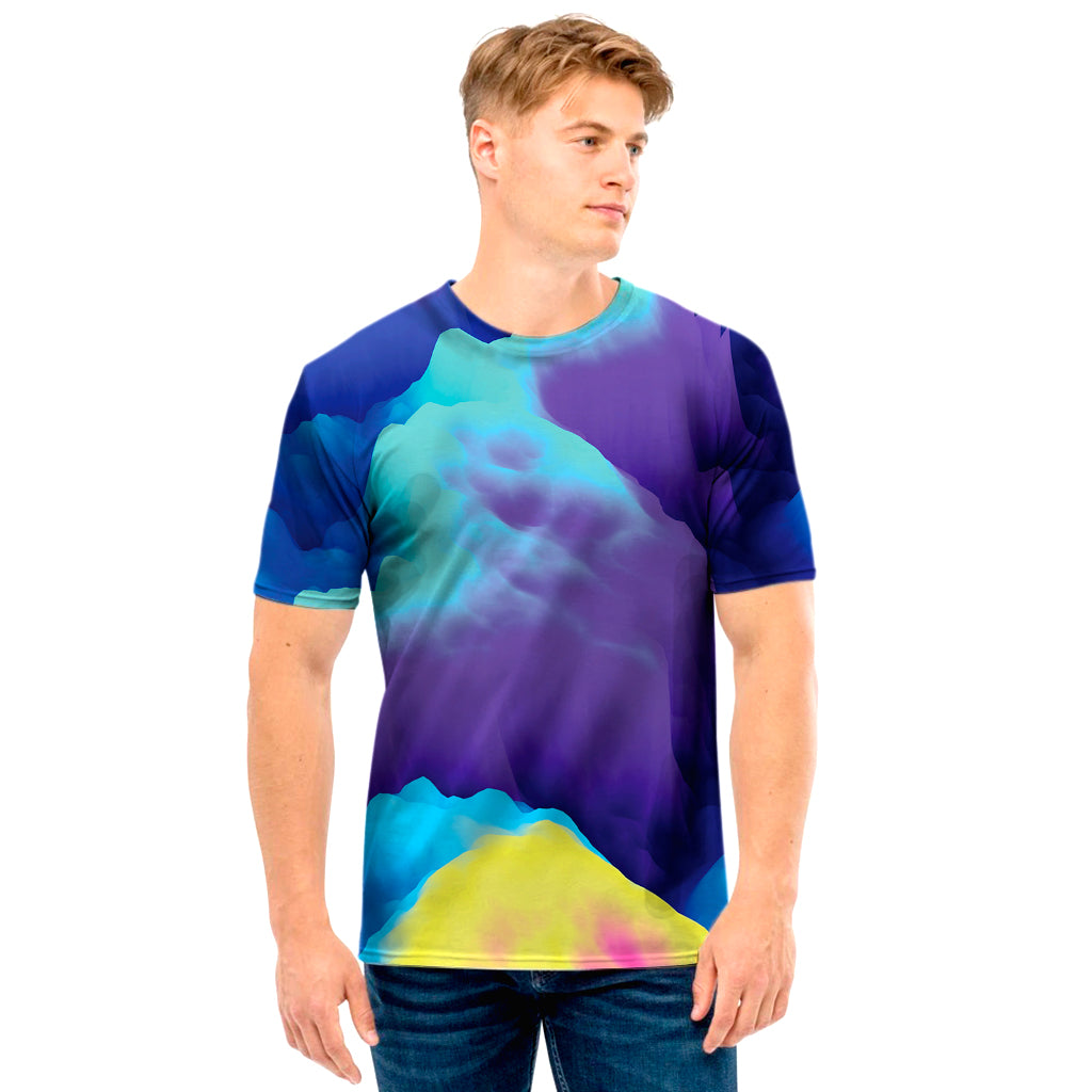 Coloful Cloud Print Men's T-Shirt