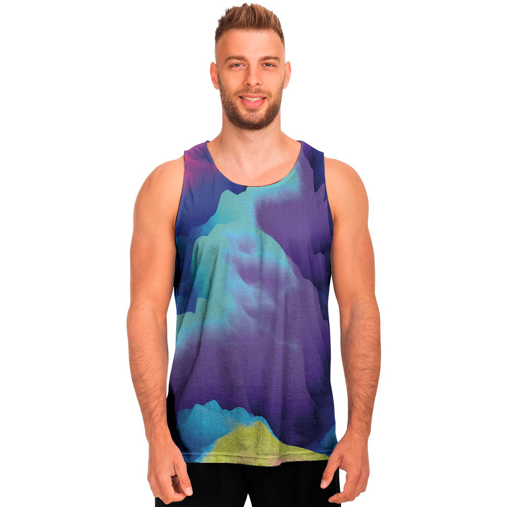 Coloful Cloud Print Men's Tank Top