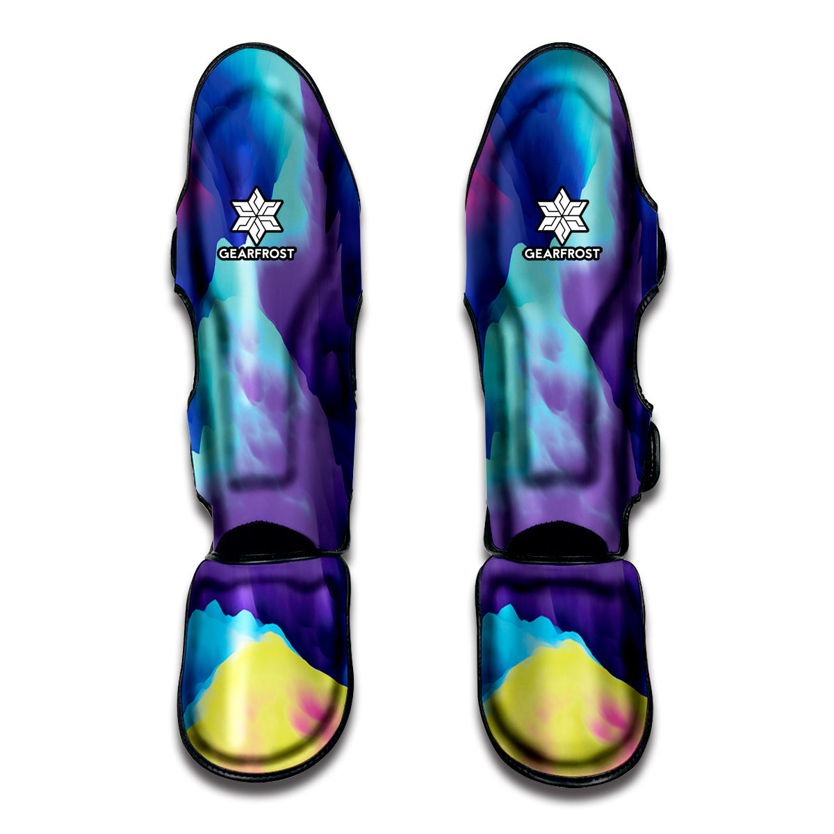 Coloful Cloud Print Muay Thai Shin Guards