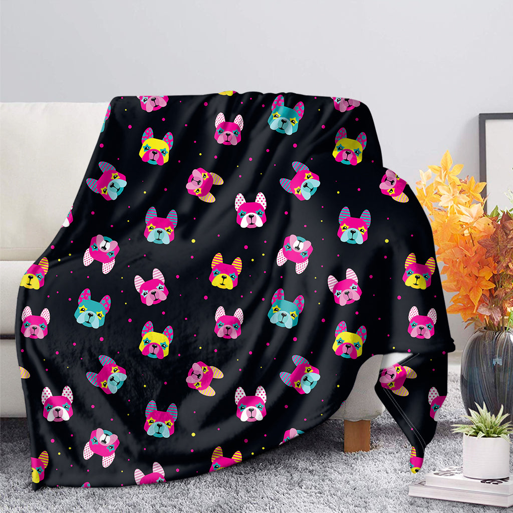 Coloful French Bulldog Print Blanket