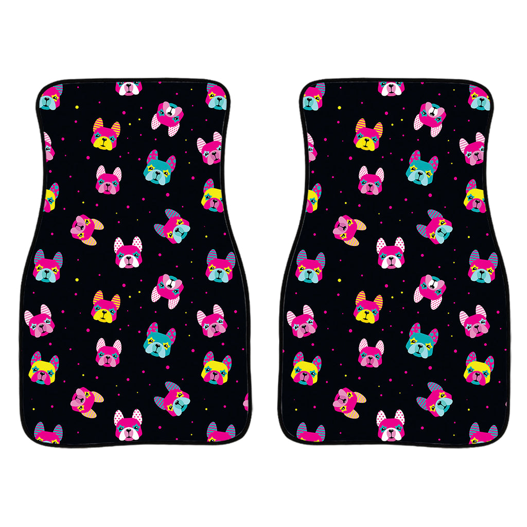 Coloful French Bulldog Print Front Car Floor Mats