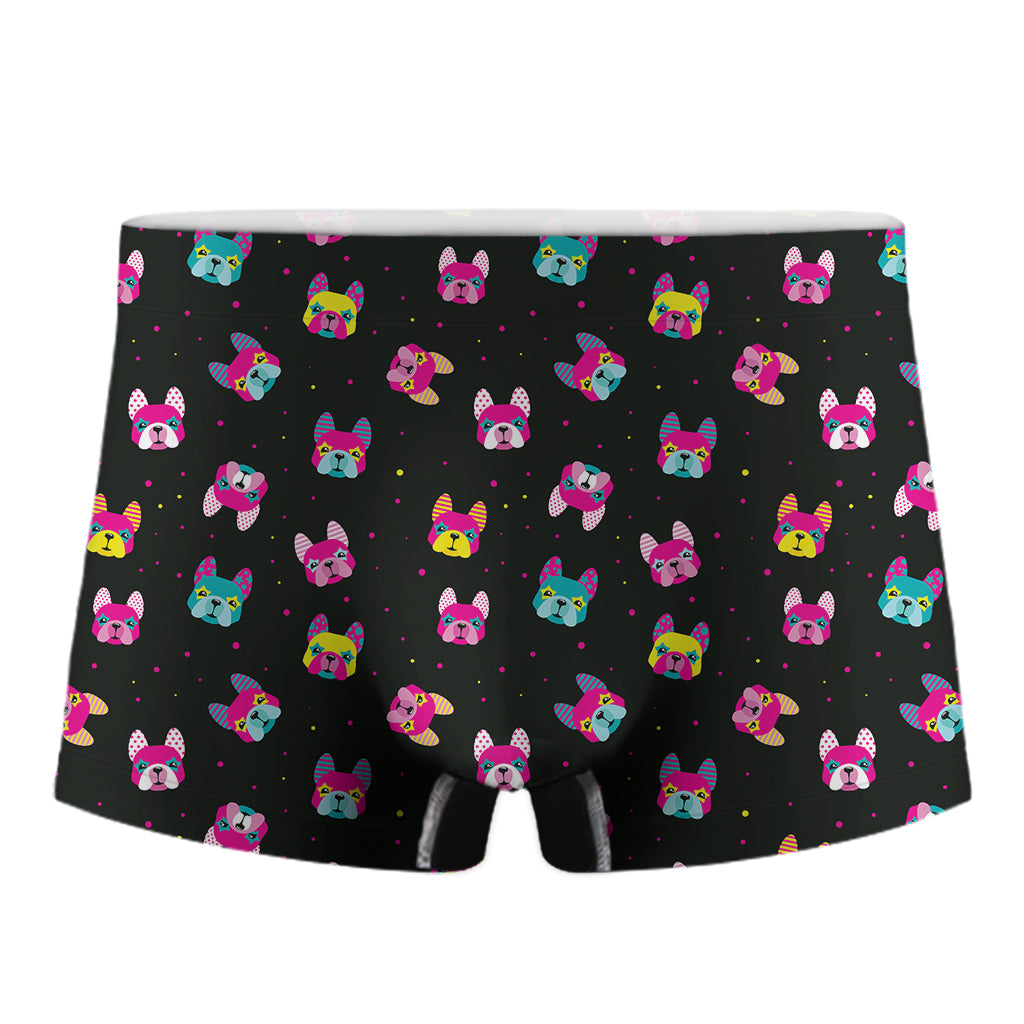 Coloful French Bulldog Print Men's Boxer Briefs