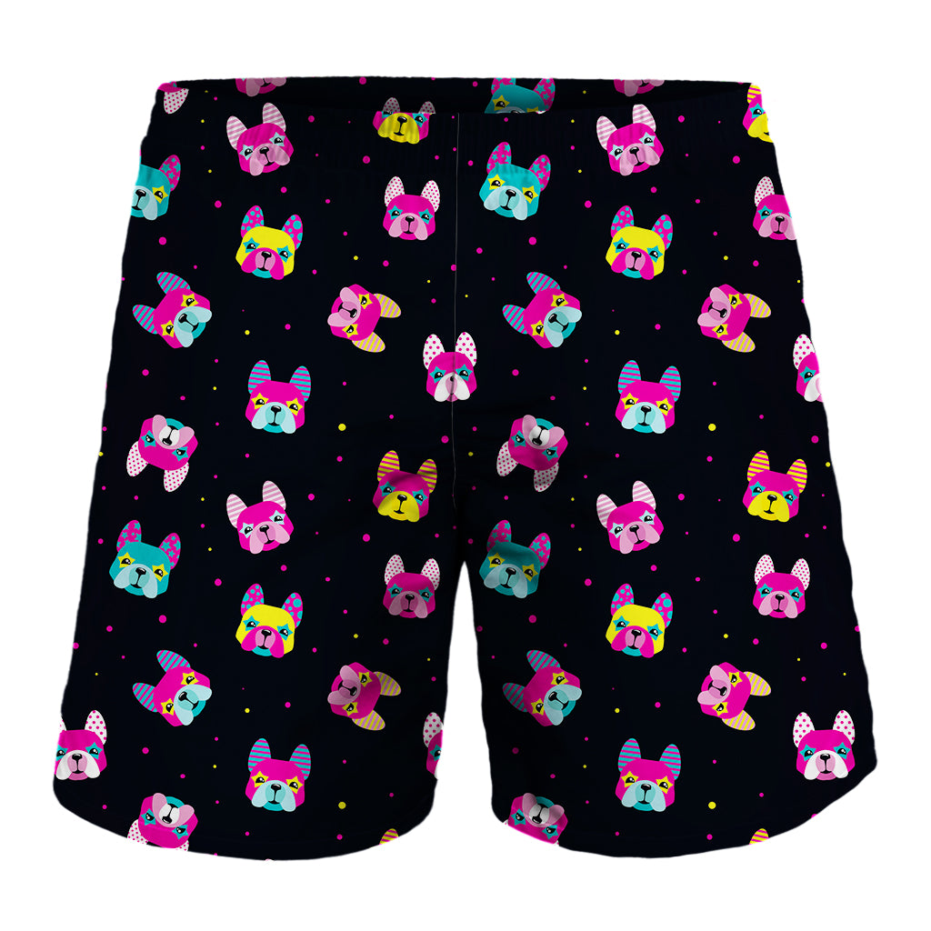 Coloful French Bulldog Print Men's Shorts