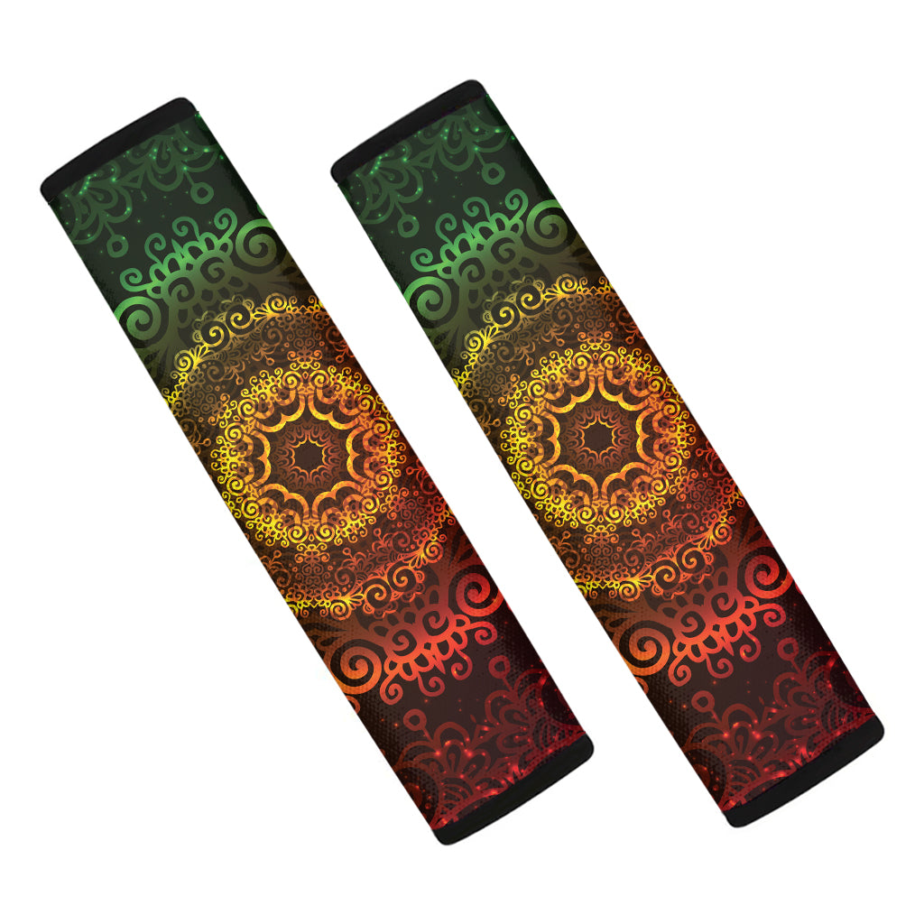 Coloful Mandala Print Car Seat Belt Covers