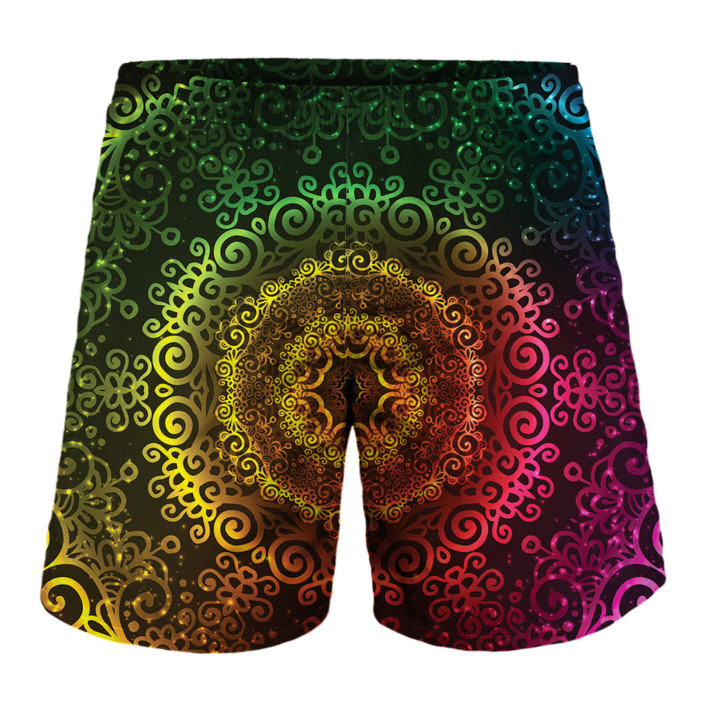 Coloful Mandala Print Men's Shorts