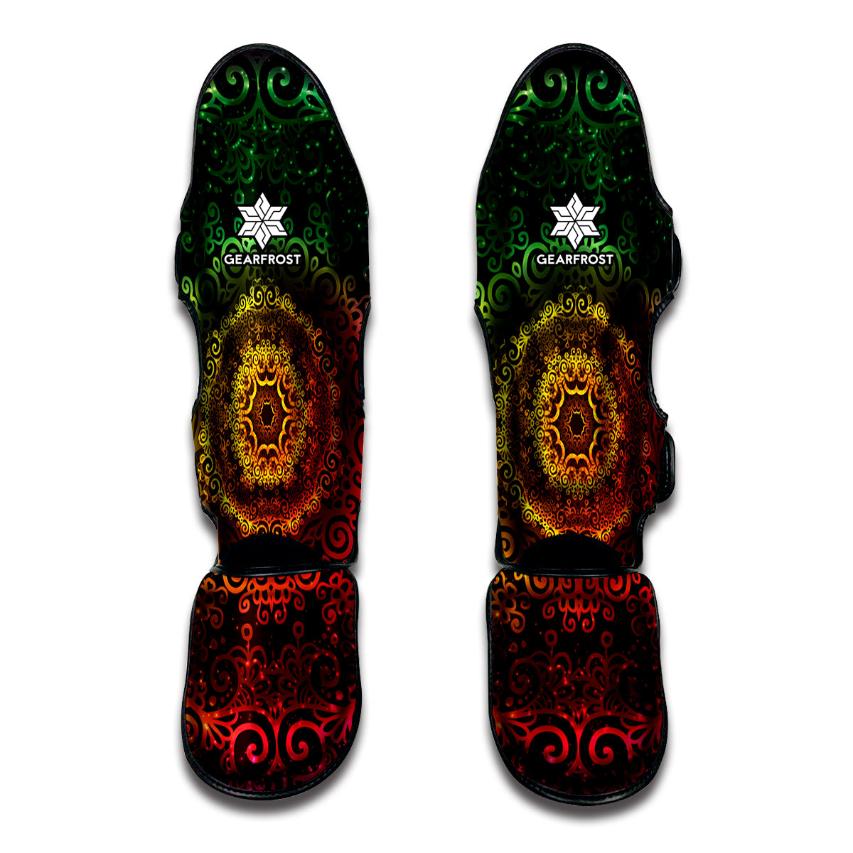 Coloful Mandala Print Muay Thai Shin Guards