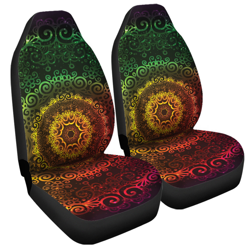 Coloful Mandala Print Universal Fit Car Seat Covers