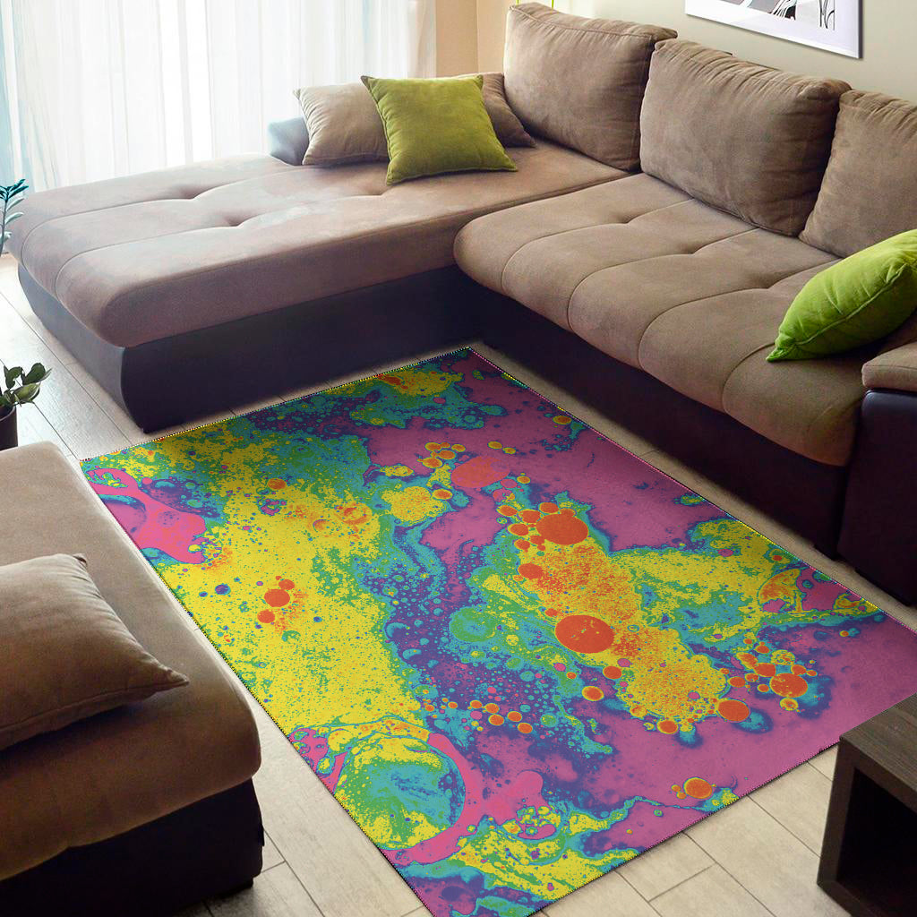 Colorful Acid Melt Print Area Rug