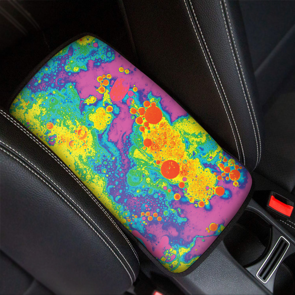 Colorful Acid Melt Print Car Center Console Cover