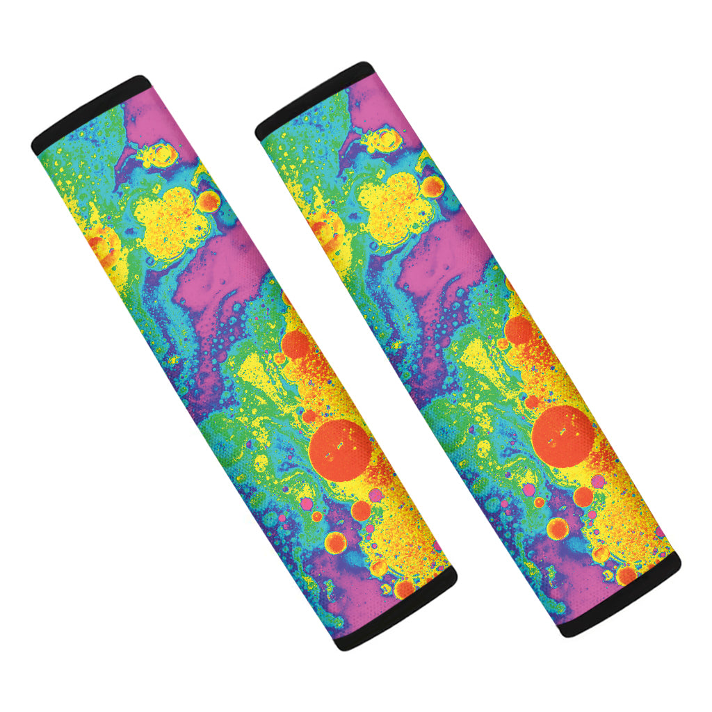 Colorful Acid Melt Print Car Seat Belt Covers