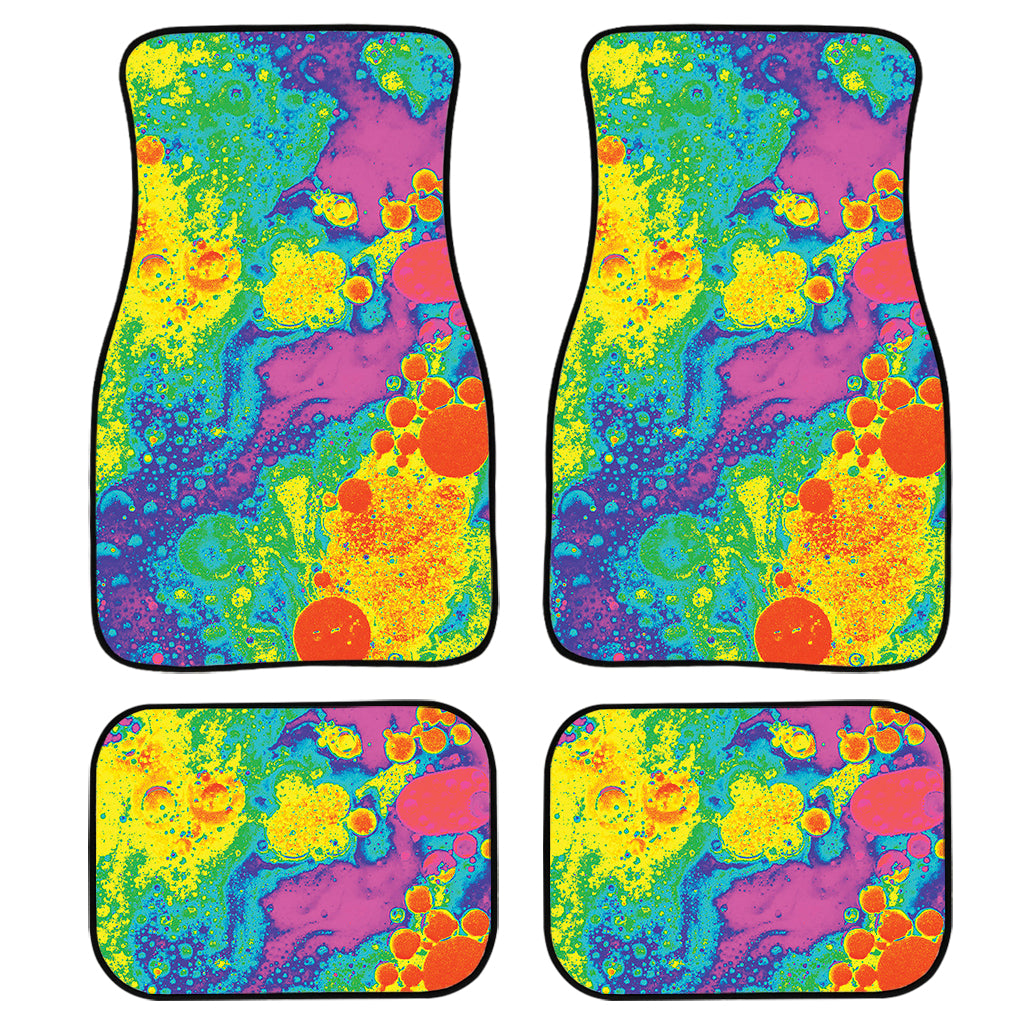 Colorful Acid Melt Print Front and Back Car Floor Mats