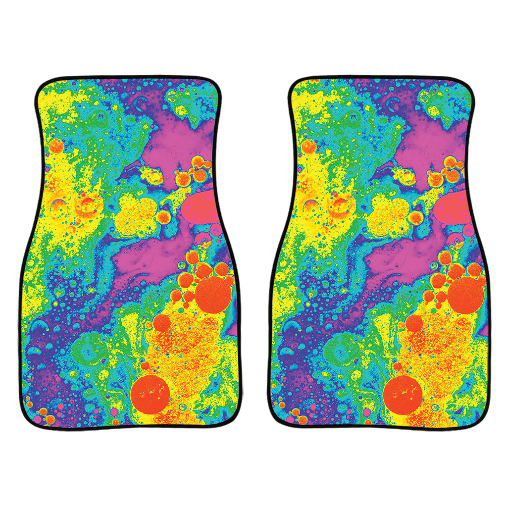 Colorful Acid Melt Print Front Car Floor Mats