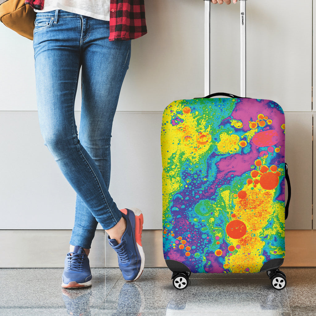 Colorful Acid Melt Print Luggage Cover