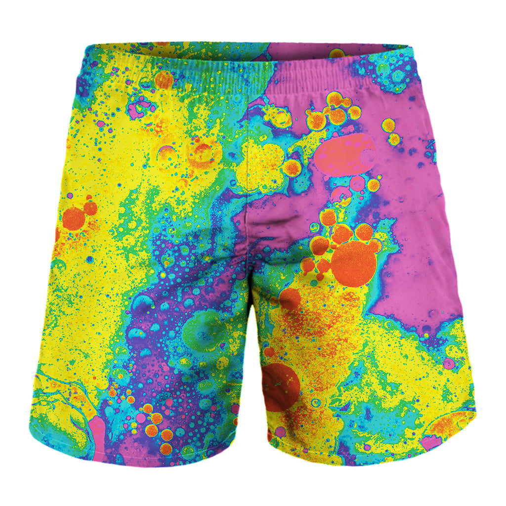 Colorful Acid Melt Print Men's Shorts