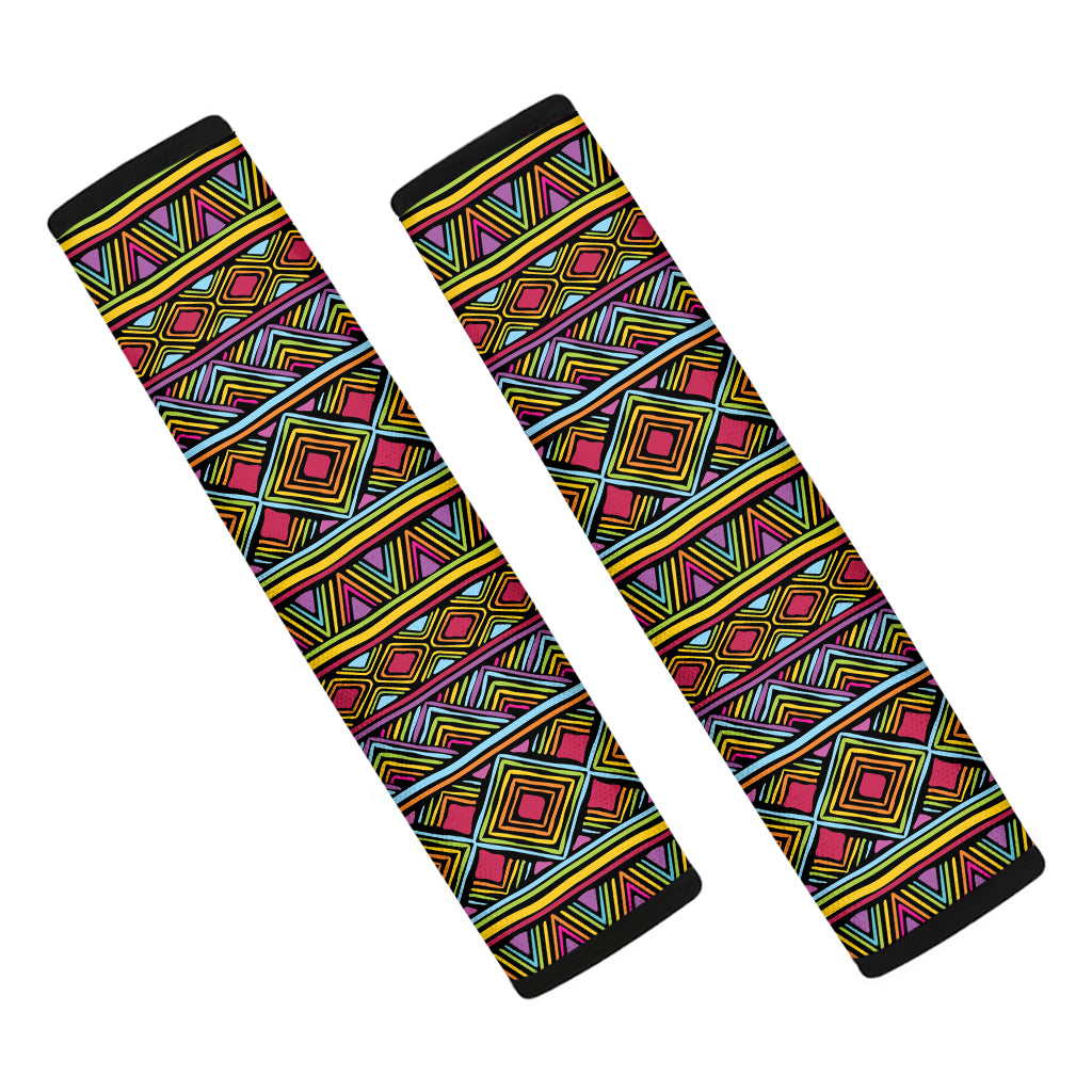 Colorful African Inspired Pattern Print Car Seat Belt Covers