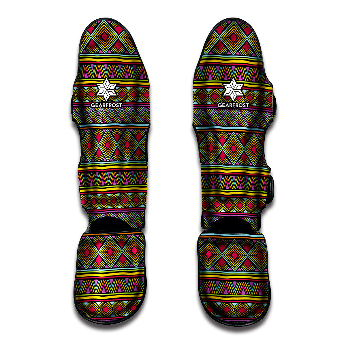 Colorful African Inspired Pattern Print Muay Thai Shin Guards