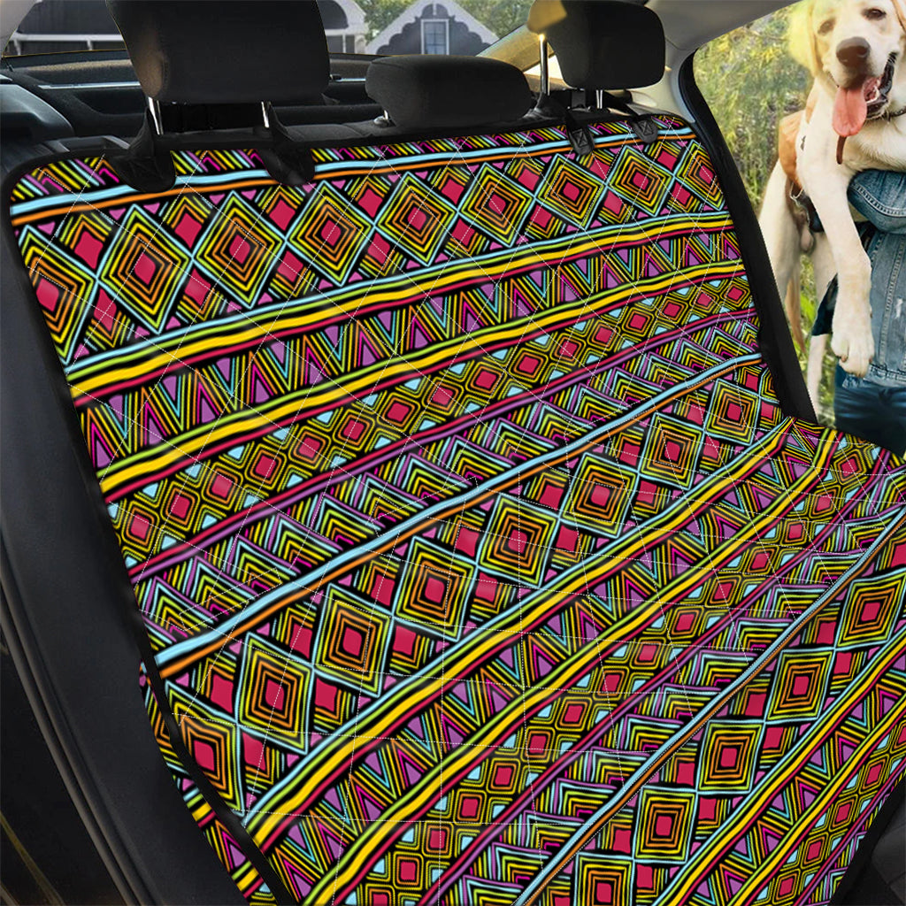 Colorful African Inspired Pattern Print Pet Car Back Seat Cover