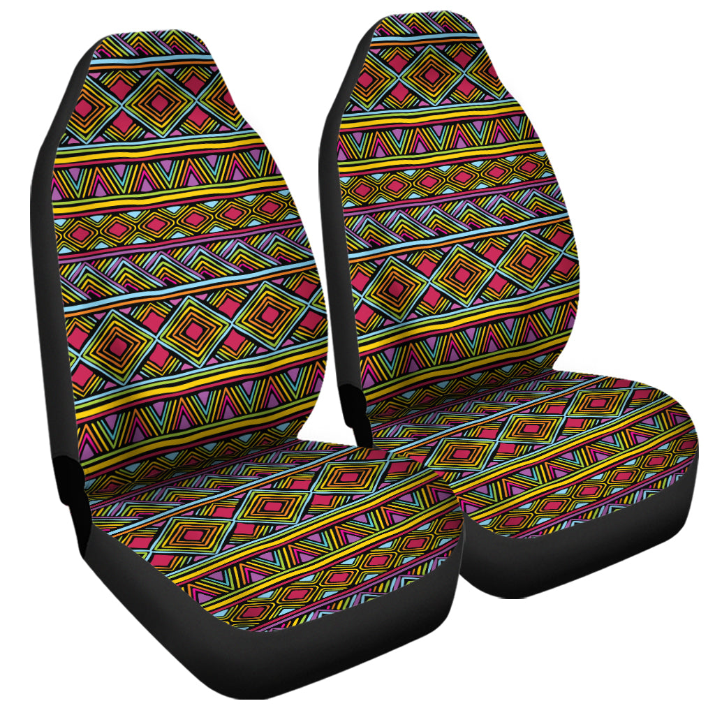 Colorful African Inspired Pattern Print Universal Fit Car Seat Covers