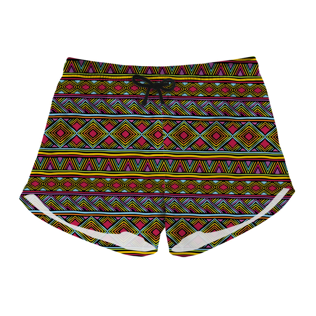 Colorful African Inspired Pattern Print Women's Shorts