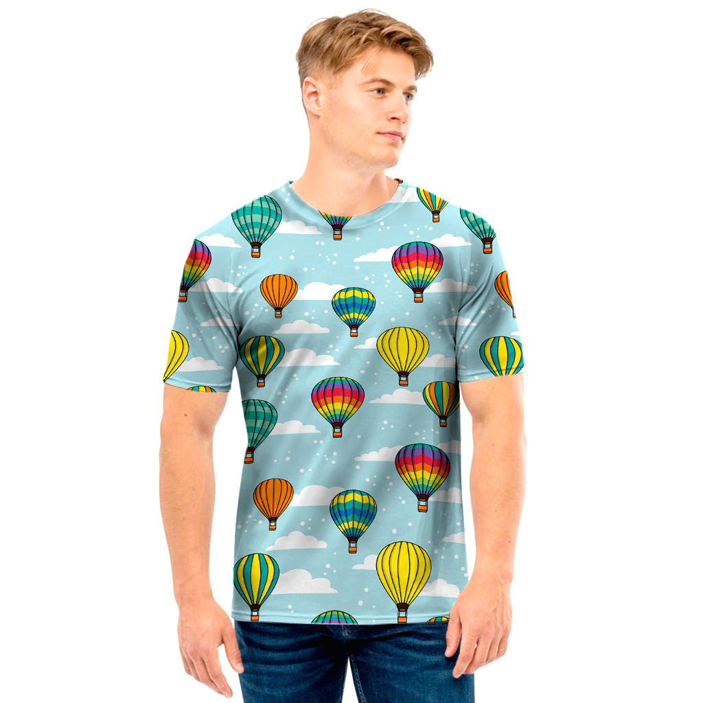 Colorful Air Balloon Pattern Print Men's T-Shirt